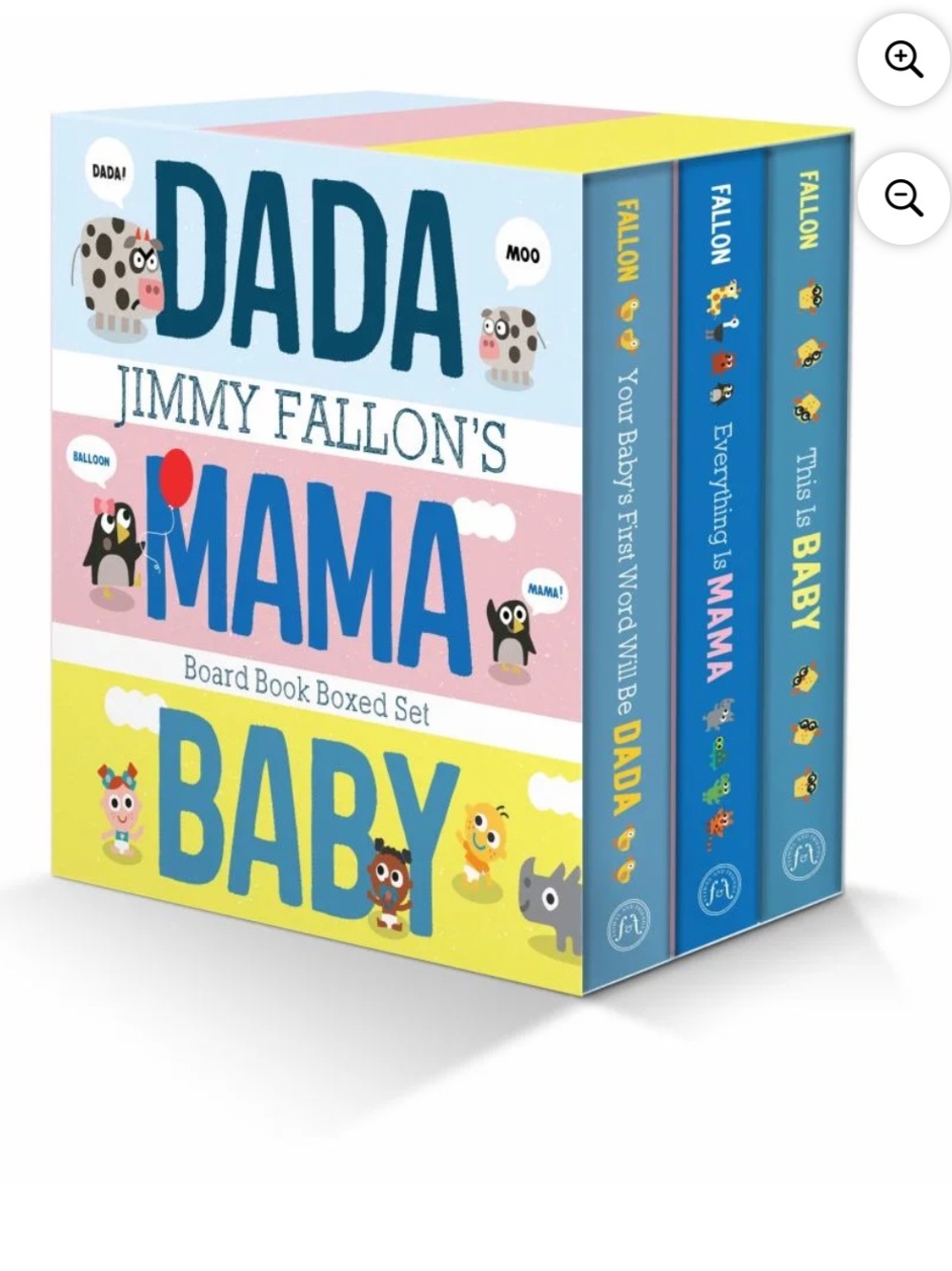 Jimmy Fallon’s DADA MAMA BABY Board Book Boxed Set - Blue/Pink/Yellow